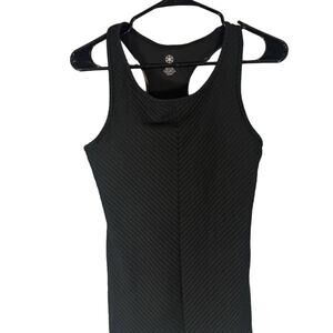 GAIAM Black Racerback Athletic Ribbed Textured Casual Tank Top Women Sz S